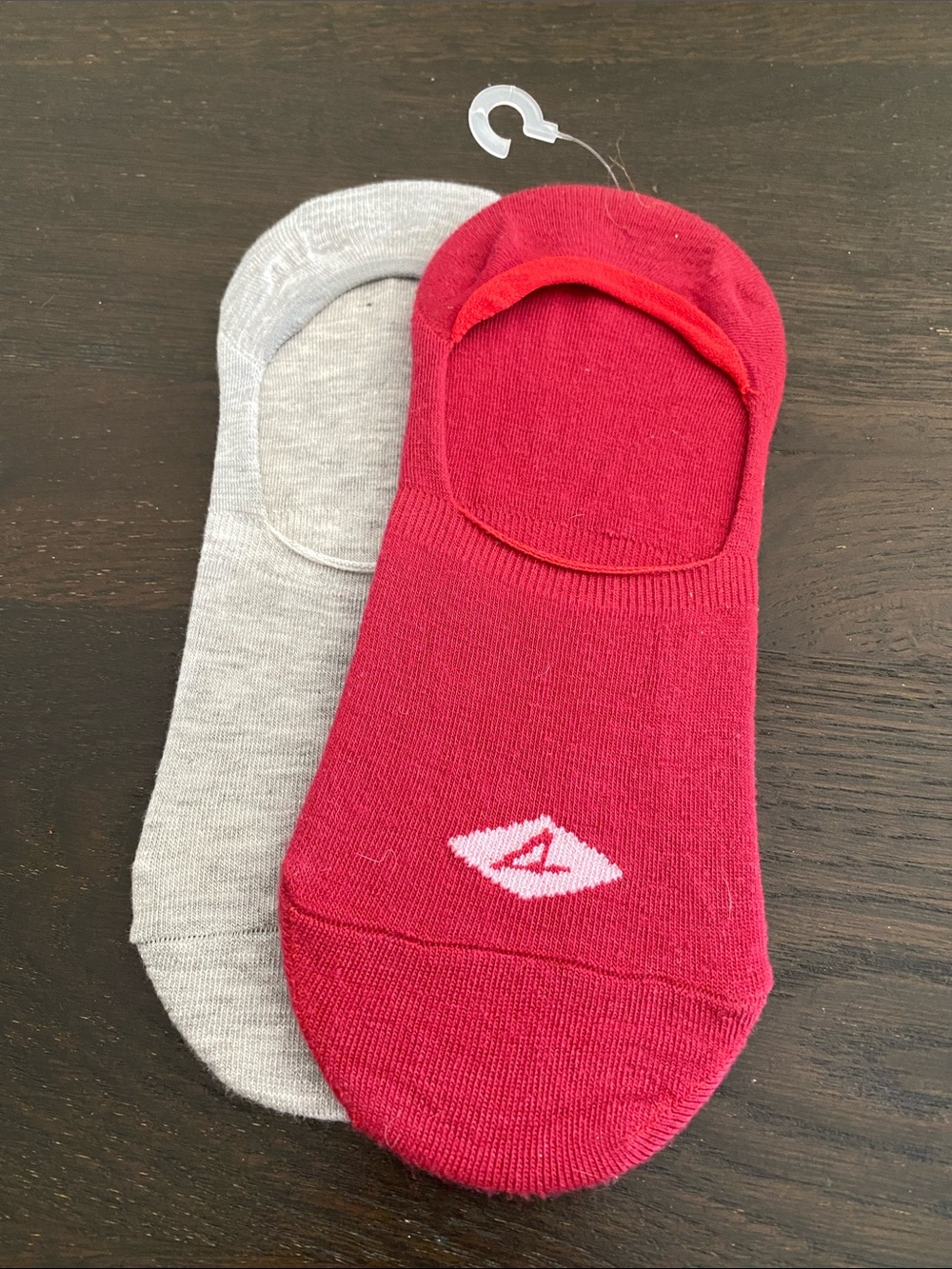 Avia No-Show Sock Duo - Red & Light Gray